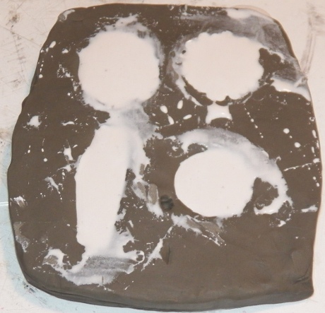 Plaster poured in clay
